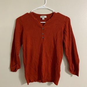 Dressbarn Orange Sweater